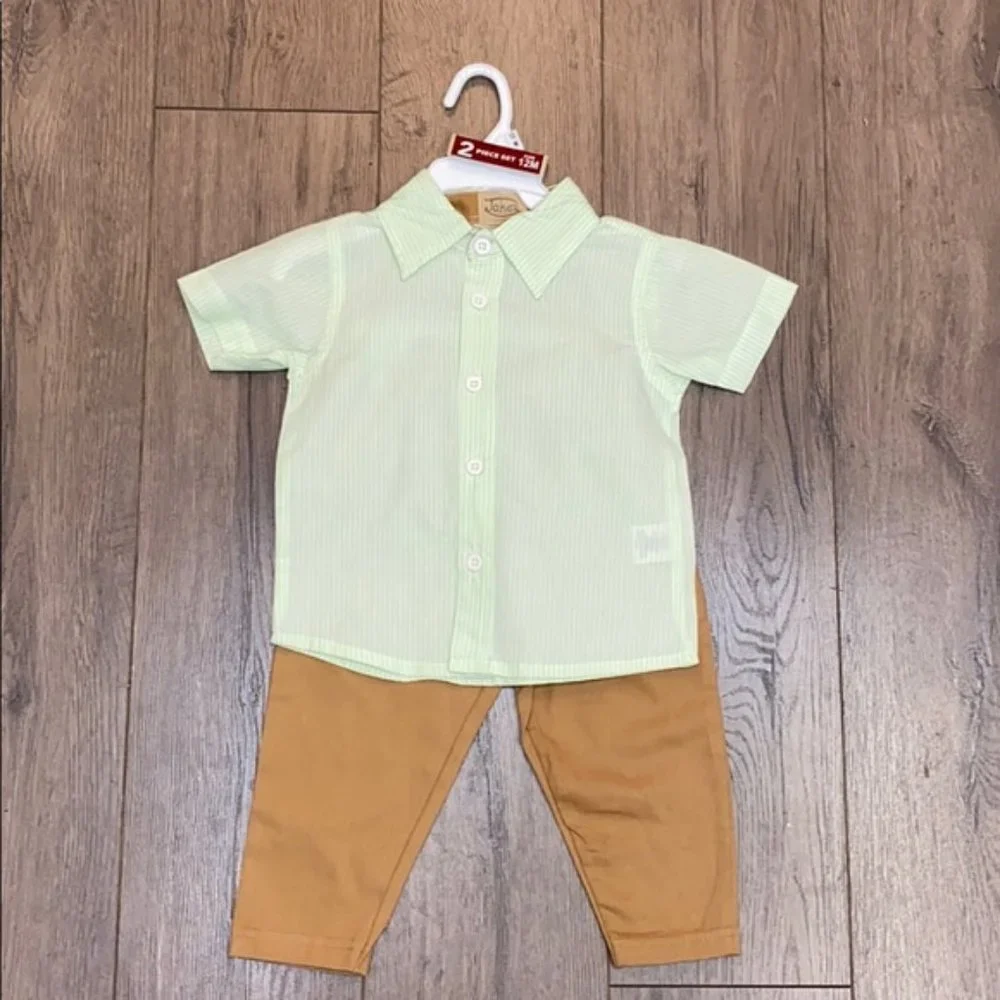 Jake's Vintage Boy's Matching Shirt/Pant Set (12M)